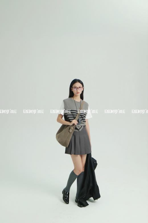 【门店同款】ENJOY秋季less is moreA字百褶短半裙 159201681 商品图9