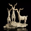宇达青铜摆件 十二生肖羊《三羊开泰新》创意装饰 家居工艺摆件  高19.2cm 商品缩略图3