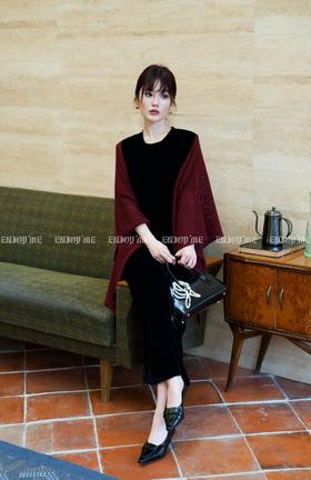 【门店同款】ENJOY秋季时光回廊气质简约系带连衣裙 159393491