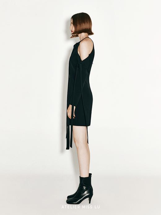 【迷情摇曳】多飘带设计修身落肩连衣裙 商品图1