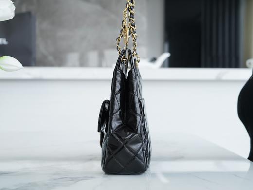 香奶奶  23 早春度假系列  流浪包  黑 中号天猫精灵 商品图6