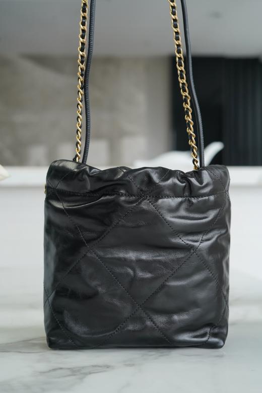 香奶奶Chanel 23S 22Mini bag 黑金 垃圾袋 商品图9