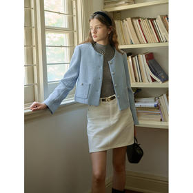 SimpleRetro秋日双重奏 30羊毛短款小香风外套女秋季法式精致上衣