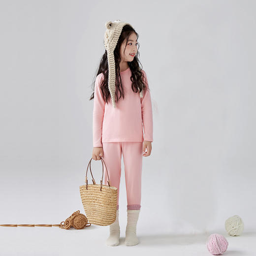 雀说 儿童A类精梳棉秋衣秋裤套装打底睡衣棉毛衫 商品图11