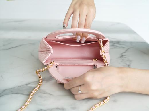 香奶奶 23K Kelly手柄包 浅粉色 大号 商品图4
