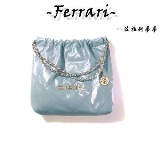 香奶奶 23C 22手袋 正品尾皮 雾霾蓝 中号 垃圾袋 商品图0