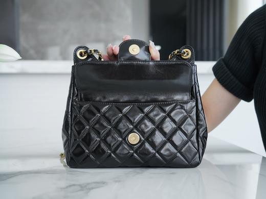 香奶奶  23 早春度假系列  流浪包  黑 中号天猫精灵 商品图4