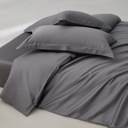 【50支长绒棉贡缎套件】纯色全棉50支长绒棉贡缎套件纯色四件套床 商品图7