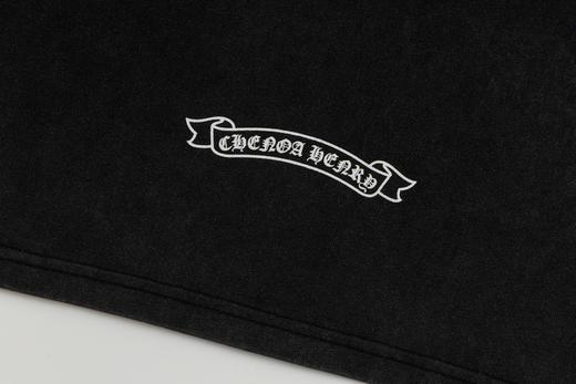 CH克家马蹄梵文螺丝钻水洗做旧复古圆领短袖 商品图6