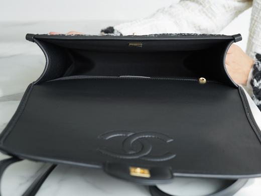 香奶奶 k 高级手工坊 黑毛呢双肩包 商品图5