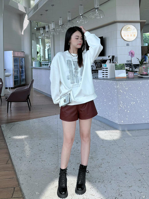 圆领印胶亮片字母卫衣长袖配包包 9521020039 商品图5