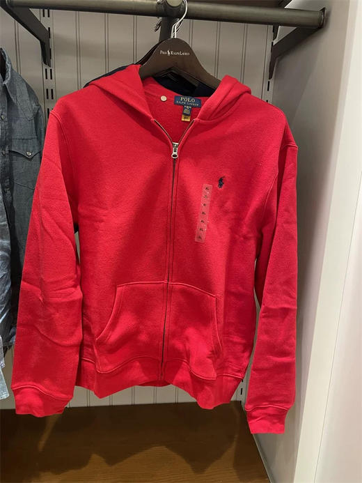 Ralph Lauren RL拉夫劳伦秋冬款大童加绒拉链帽衫 休闲卫衣 110斤左右L/125以下XL 商品图6