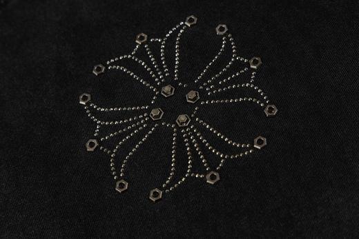 CH克家马蹄梵文螺丝钻水洗做旧复古圆领短袖 商品图4