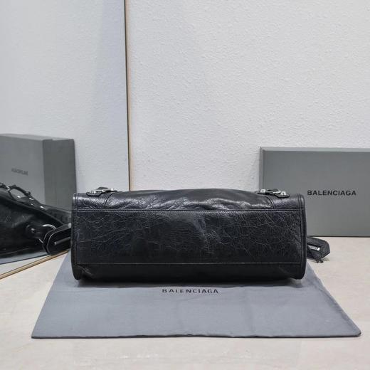 B家 柳钉装饰 皮革羊皮 单肩包手提包 女款黑色 商品图3