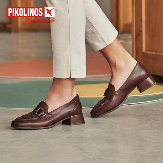 【Pikolinos】 B3F |  派高雁秋季擦色牛皮中口圆头套脚方跟乐福鞋PL243709 商品图0