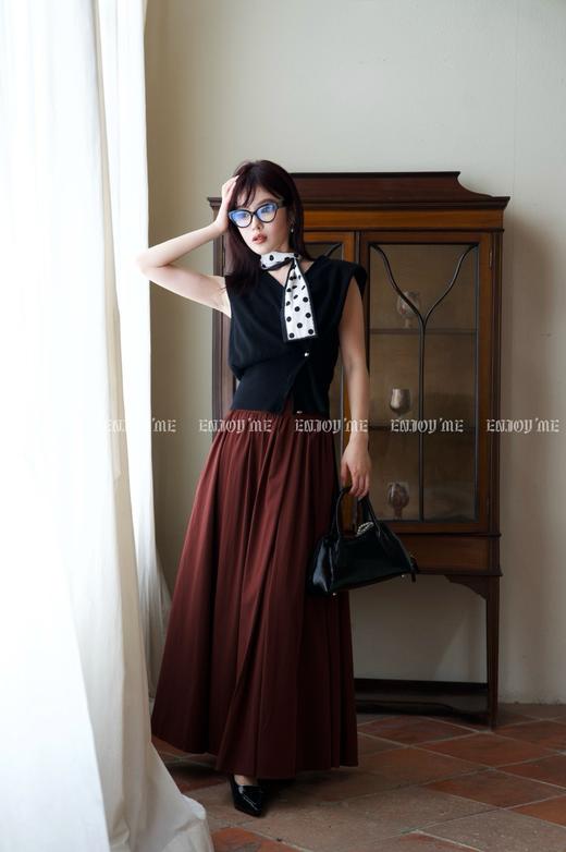 【门店同款】ENJOY秋季时光回廊V领垫肩无袖针织 159144436 商品图4