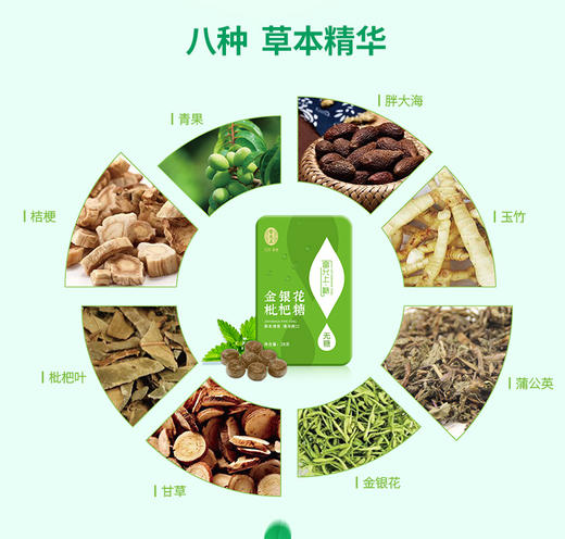 【3盒/5盒】雷允上直营 | 雷允上草本精华金银花枇杷糖 茯苓薄荷糖 润喉糖 28g克 A-3028 商品图9