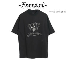 B家 皇冠烫钻短袖