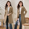 雀说 秋季新款女装韩版修身单排扣大衣中长款风衣外套女4ZF-LX528 商品缩略图6