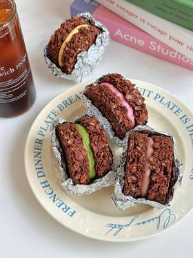 甜品 低卡低脂 黑巧燕麦脆墩墩