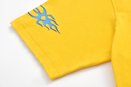 BLCG 火焰双环裂纹印花短袖（黄色） 商品图4