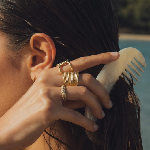 北京仓｜Agapee-ETÉREA-24k镀金 宽戒指［法国设计师］ 商品图2