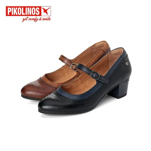【Pikolinos】 B3F |  派高雁24秋季牛皮一字式扣带浅口粗跟玛丽珍鞋PL240723 商品图3