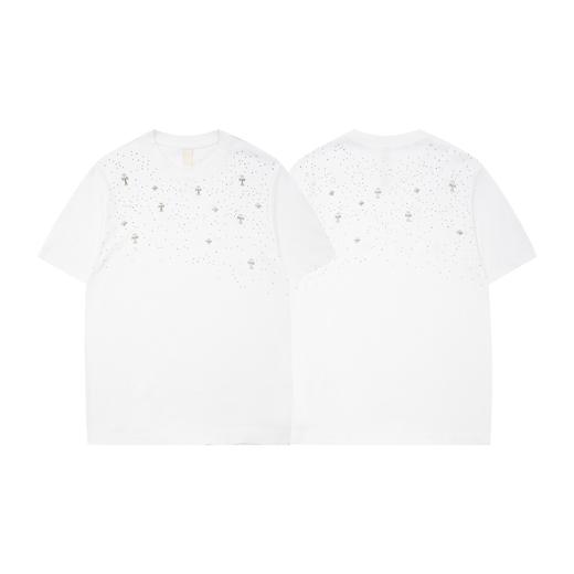 CH克家满天星十字架烫钻水洗做旧复古圆领短袖！ 【男女同款 官网热门爆款｜网红明星同款】 商品图0
