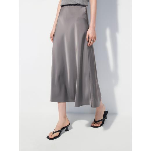 棉仓353617014-浪漫小鱼尾半身裙缎面光泽感24夏季新款垂感微A显瘦裙子女 商品图1