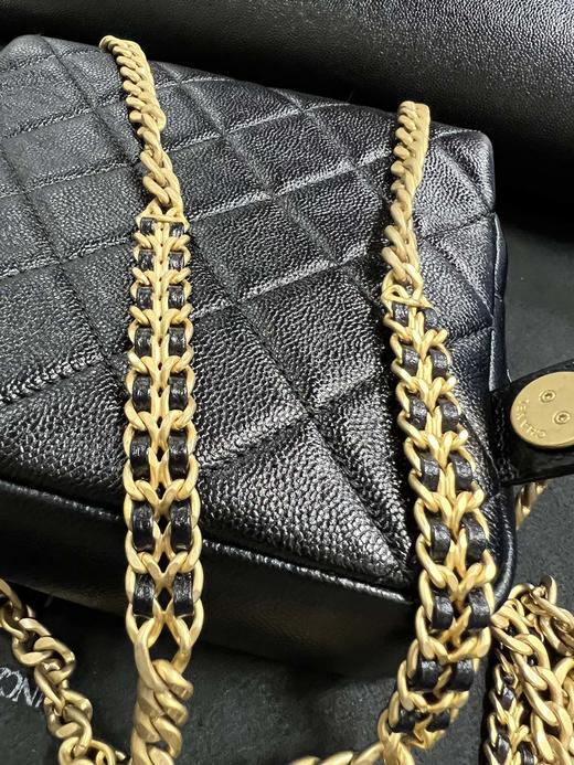 香奶奶 22P 复古黑 双肩包 背包 正品皮 商品图1