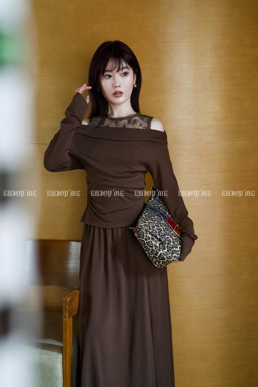 【门店同款】ENJOY秋季时光回廊蕾丝一字肩套装 159298646 商品图1