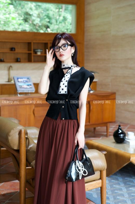 【门店同款】ENJOY秋季时光回廊V领垫肩无袖针织 159144436 商品图7