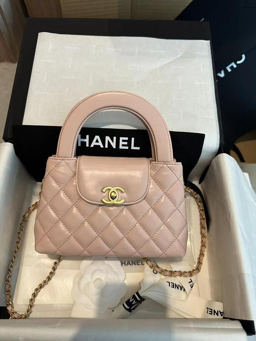 好评=香奶奶Kelly手柄包 浅粉色 商品图9