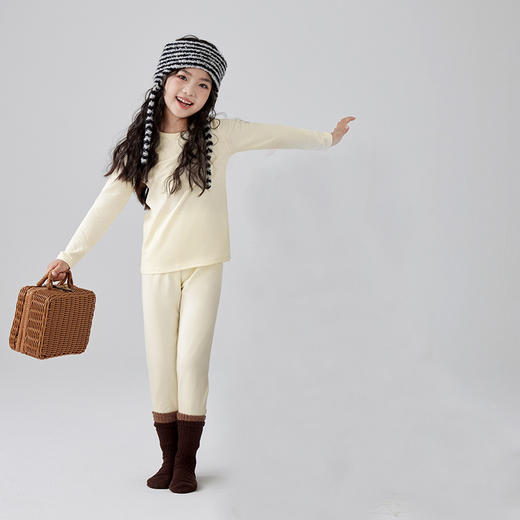 雀说 儿童A类精梳棉秋衣秋裤套装打底睡衣棉毛衫 商品图13