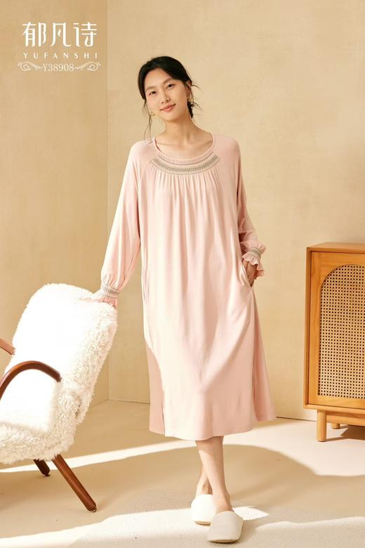 郁凡诗家居睡衣连衣裙牛奶绒Y38908 商品图2