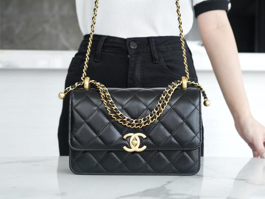 香奶奶  24C早春新版 双金珠调节 黑色 商品图1