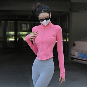 【秋季百搭外套】beemen运动外套 柔软裸感面料 修腰显瘦不紧勒 舒适透气 短款显高显瘦 显腿长 瑜伽健身拉链外套