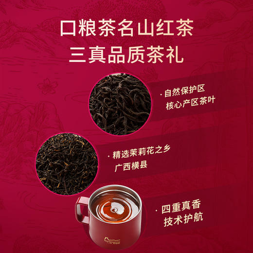 八马茶业 | 万山红真香红茶组合正山小种茉莉红茶240g 商品图4