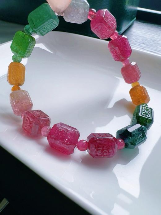 19.55g 雕刻碧玺手链 商品图8