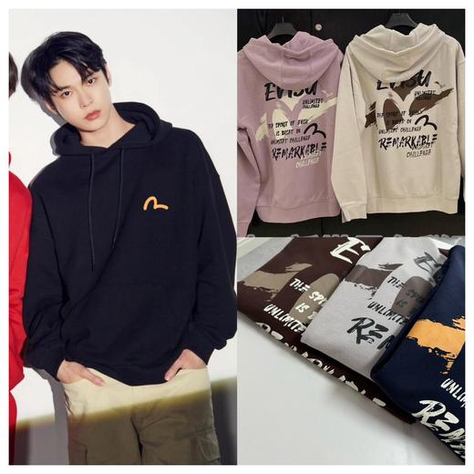 纯正货❗️韩国订单24秋季新款 福神四色后背涂鸦连帽卫衣 商品图5