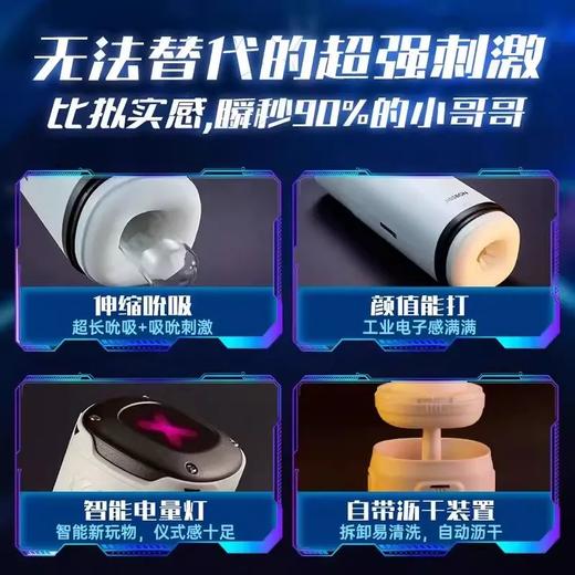 【解放双手】杰士邦朋克宇宙电动伸缩飞机杯 商品图2