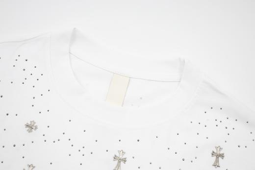 CH克家满天星十字架烫钻水洗做旧复古圆领短袖！ 【男女同款 官网热门爆款｜网红明星同款】 商品图5