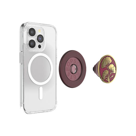 【黑夜浪漫】金银杏·MagSafe圆啪嗒 MAGSAFE磁吸 Round圆啪嗒系列 红色 植物花卉 国风 商品图3