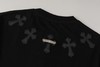 CH克家十字贴皮银饰刺绣短袖T恤（黑-白） 商品缩略图5