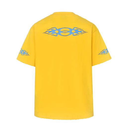 BLCG 火焰双环裂纹印花短袖（黄色） 商品图1