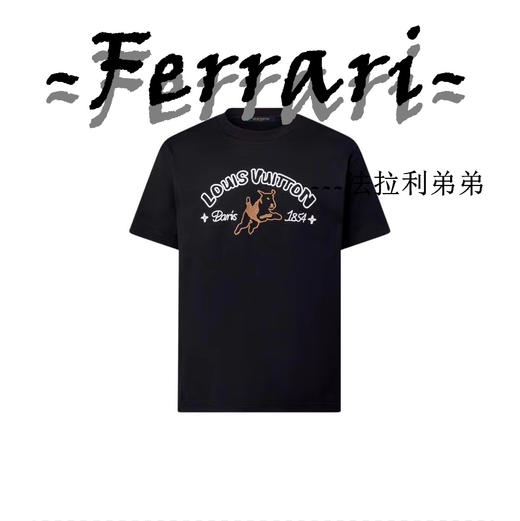 驴 x Tyler 字母LOGO团刺绣套头短袖 黑色 商品图0