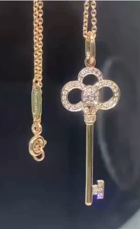 Tiffany 钥匙项链 玫瑰金