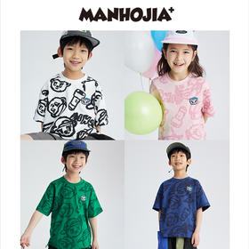 漫画家潮童装HOHO熊原创趣味涂鸦夏季轻薄透气短袖T恤上衣男童