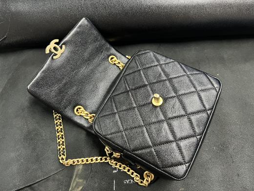 香奶奶 22P 复古黑 双肩包 背包 正品皮 商品图6