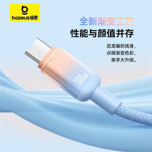 倍思 渐变系列 快充数据线 USB to Type-C 100W 商品图4